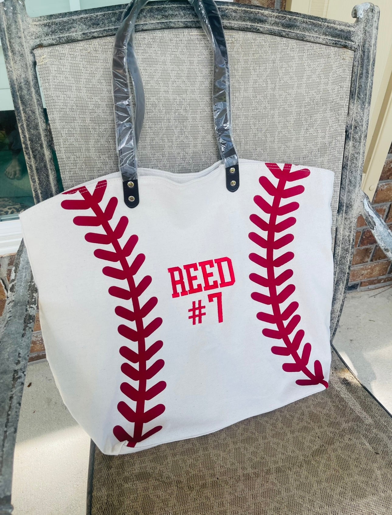 Embroidered Baseball Tote